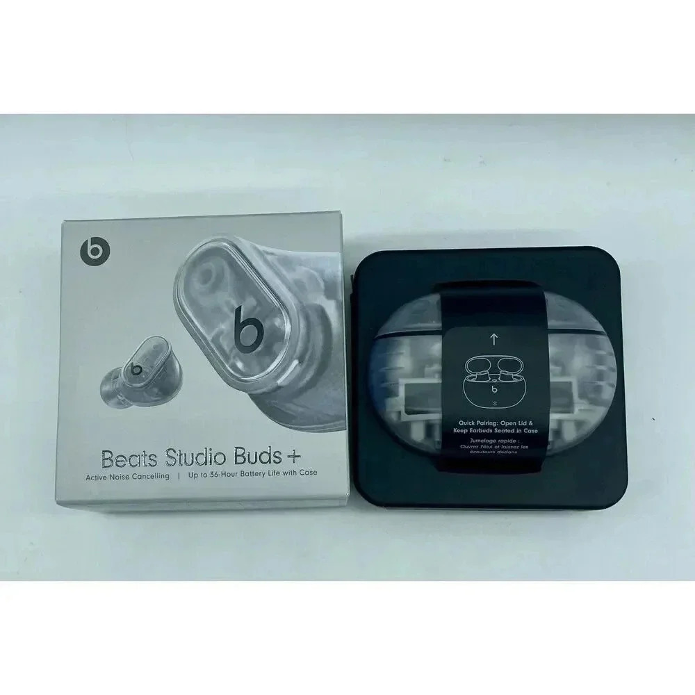 Beats Studio Buds+ MQLK3LL/A Noise Cancelling Transparent With Case & Cable